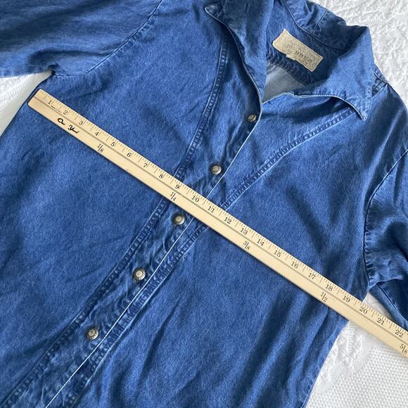 Double D Ranchwear Women's Western Denim Long Sleeve Shirt Button up Size Small - Picture 4 of 13
